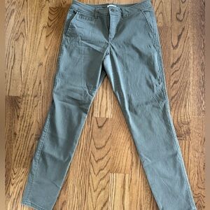 Market and Spruce olive green stretch trousers